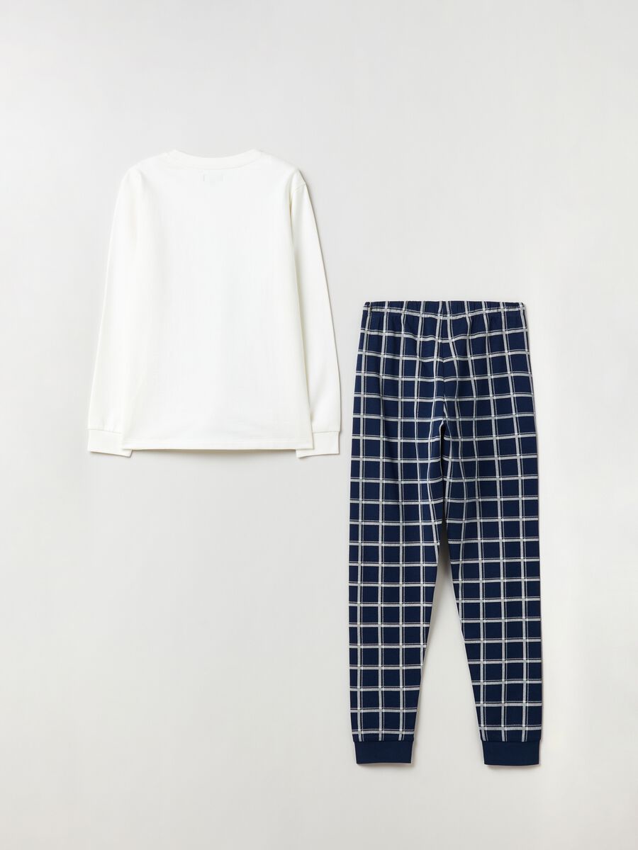 Long cotton pyjamas with ice print_1