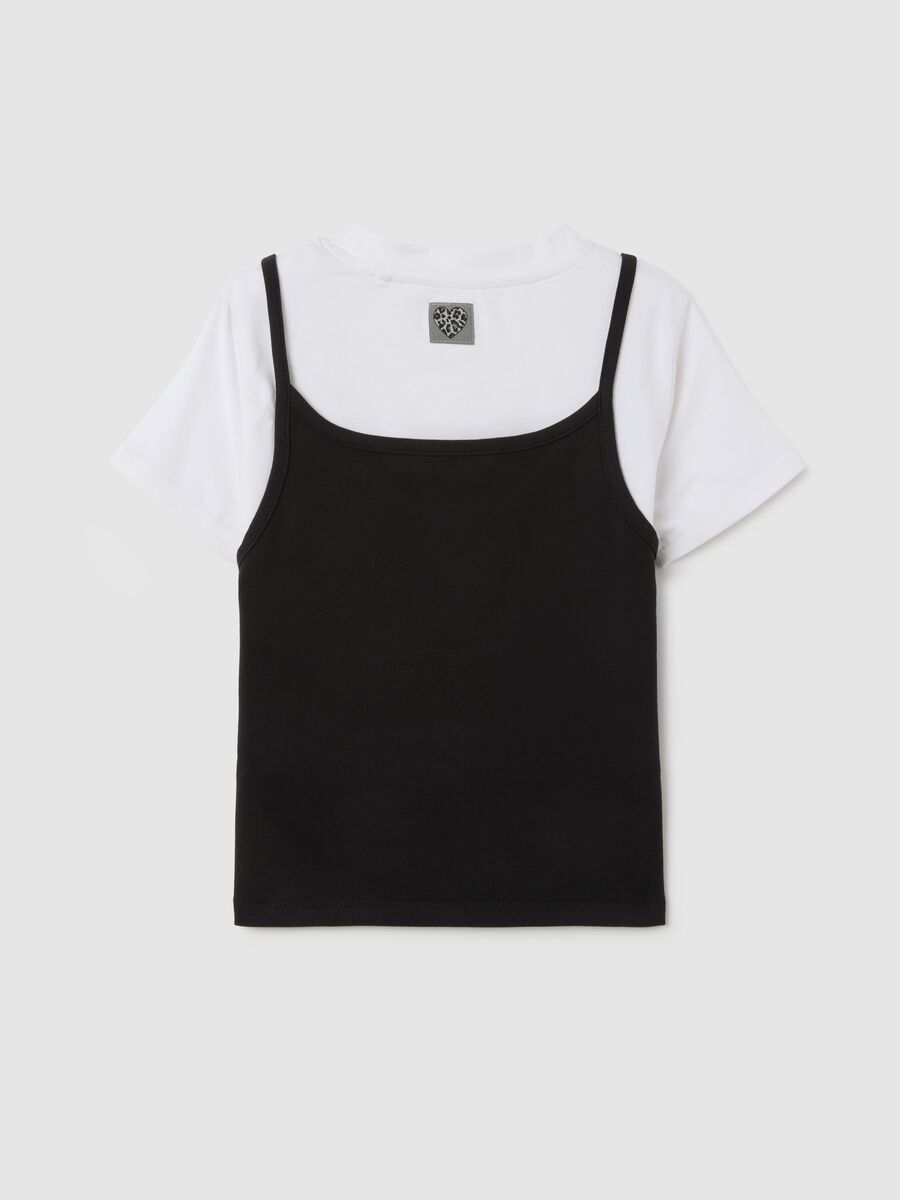 Multicolour Stretch Cotton Girl's T-Shirt_1