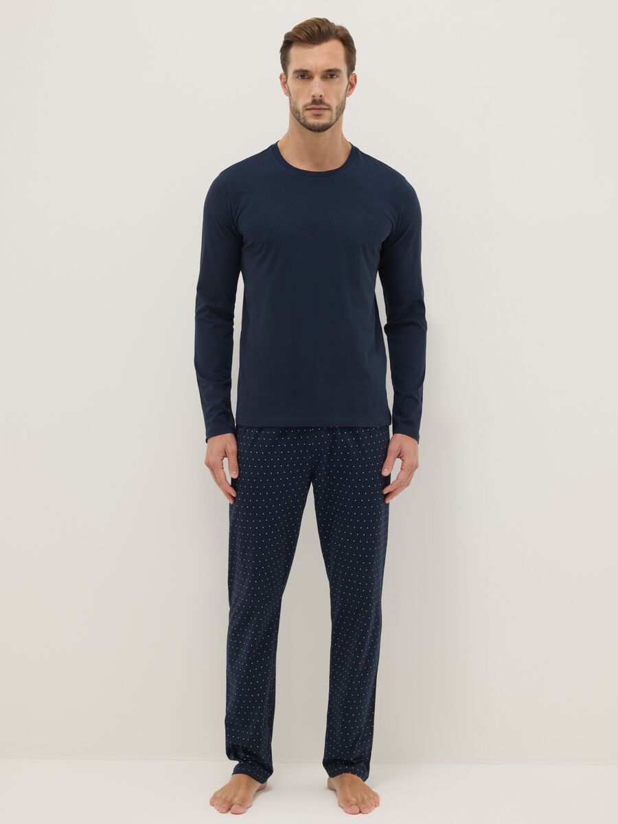 Blue pure cotton pyjamas regular fit_0