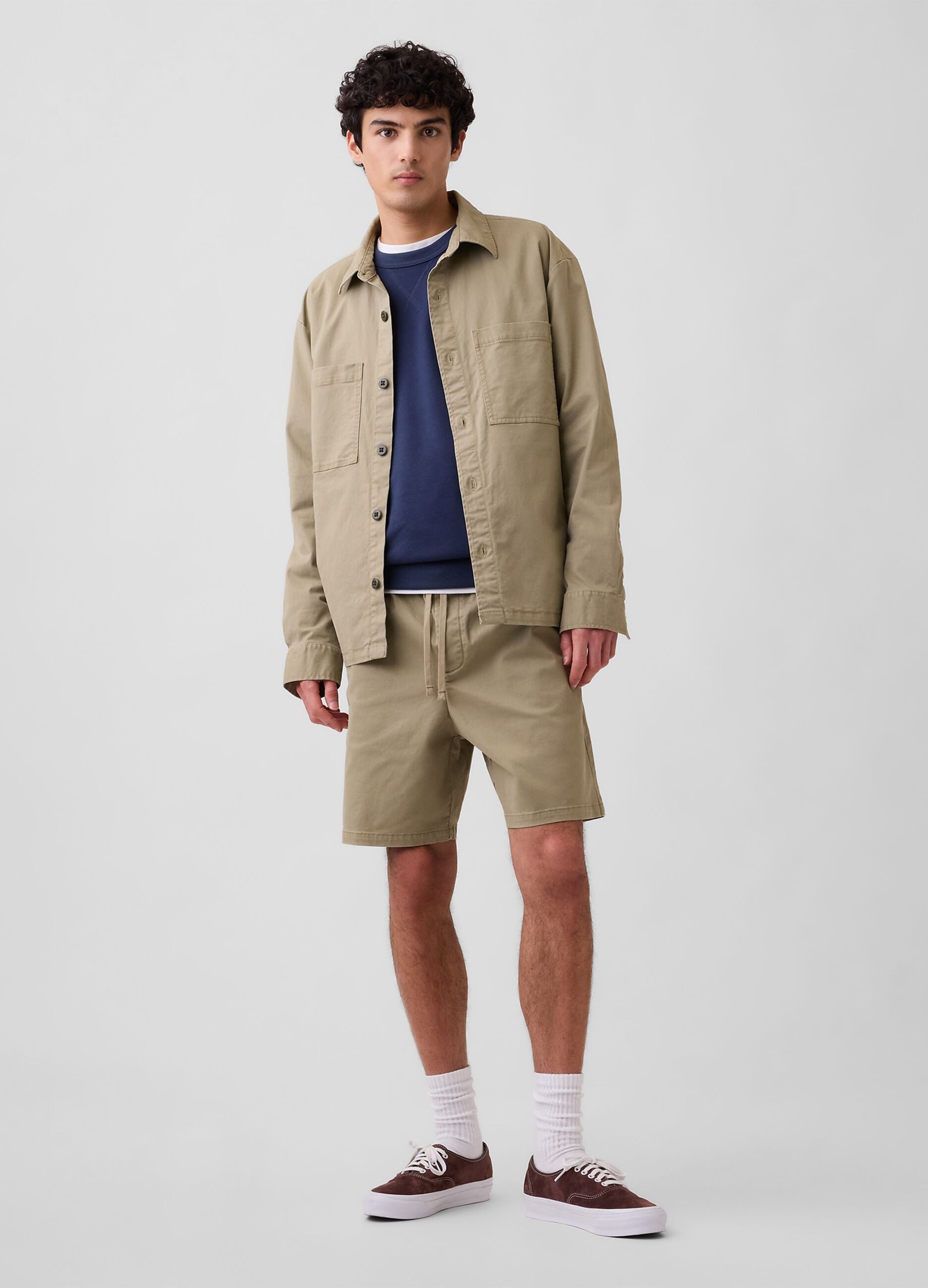 Shorts in cotone elasticizzato