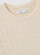 Beige jumper with cable knit design_5
