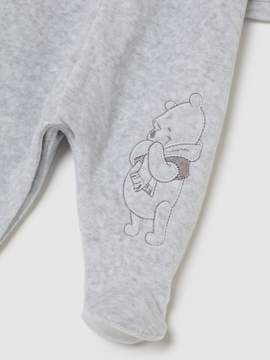 Tutina grigia da neonato in misto cotone con stampe Winnie the Pooh_2