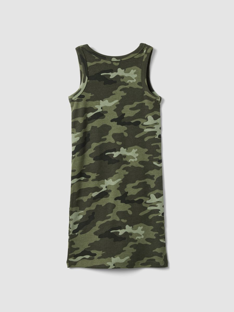 Green sleeveless stretch cotton dress_4