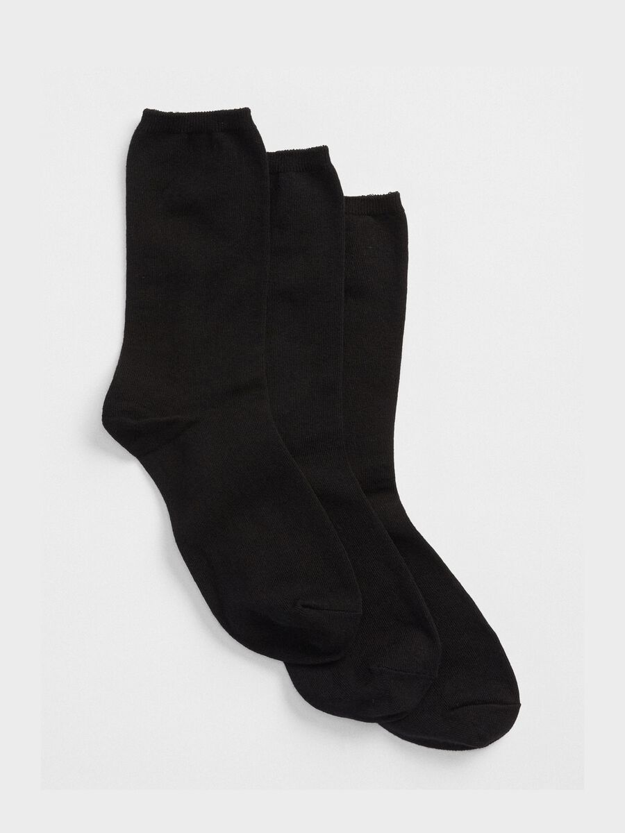 Three-pair pack of mid-length stretch socks_0
