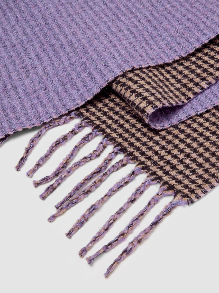 Brown fringed stretch-wool scarf_2