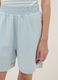 Girls' blue pure cotton oversized fit shorts_2
