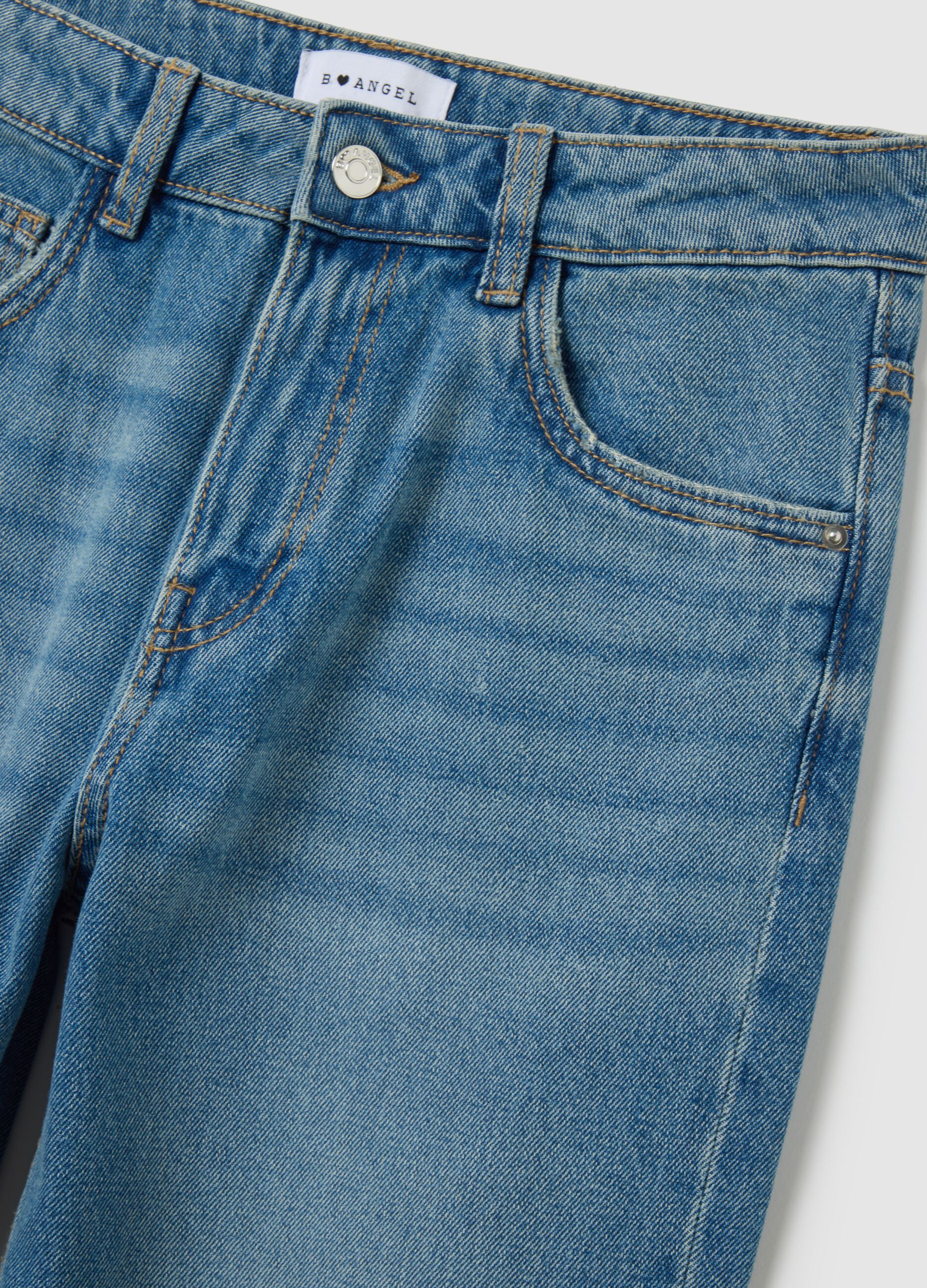 Jeans in puro cotone denim regular fit