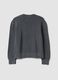 Grey pure cotton ribbed crew-neck jumper, regular fit_6