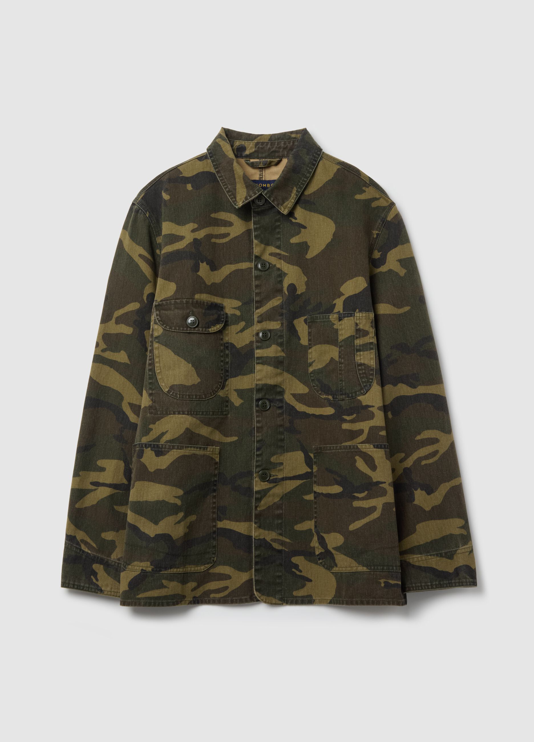 Shacket in cotone camouflage