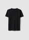 T-shirt girocollo nera da ragazzo in puro cotone over fit_4