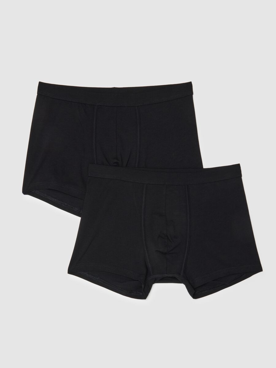 Bipack di boxer in cotone elasticizzato nero_4