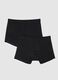 Black stretch cotton boxer twin pack_4
