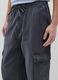 Wide-leg cargo joggers with drawstring_2