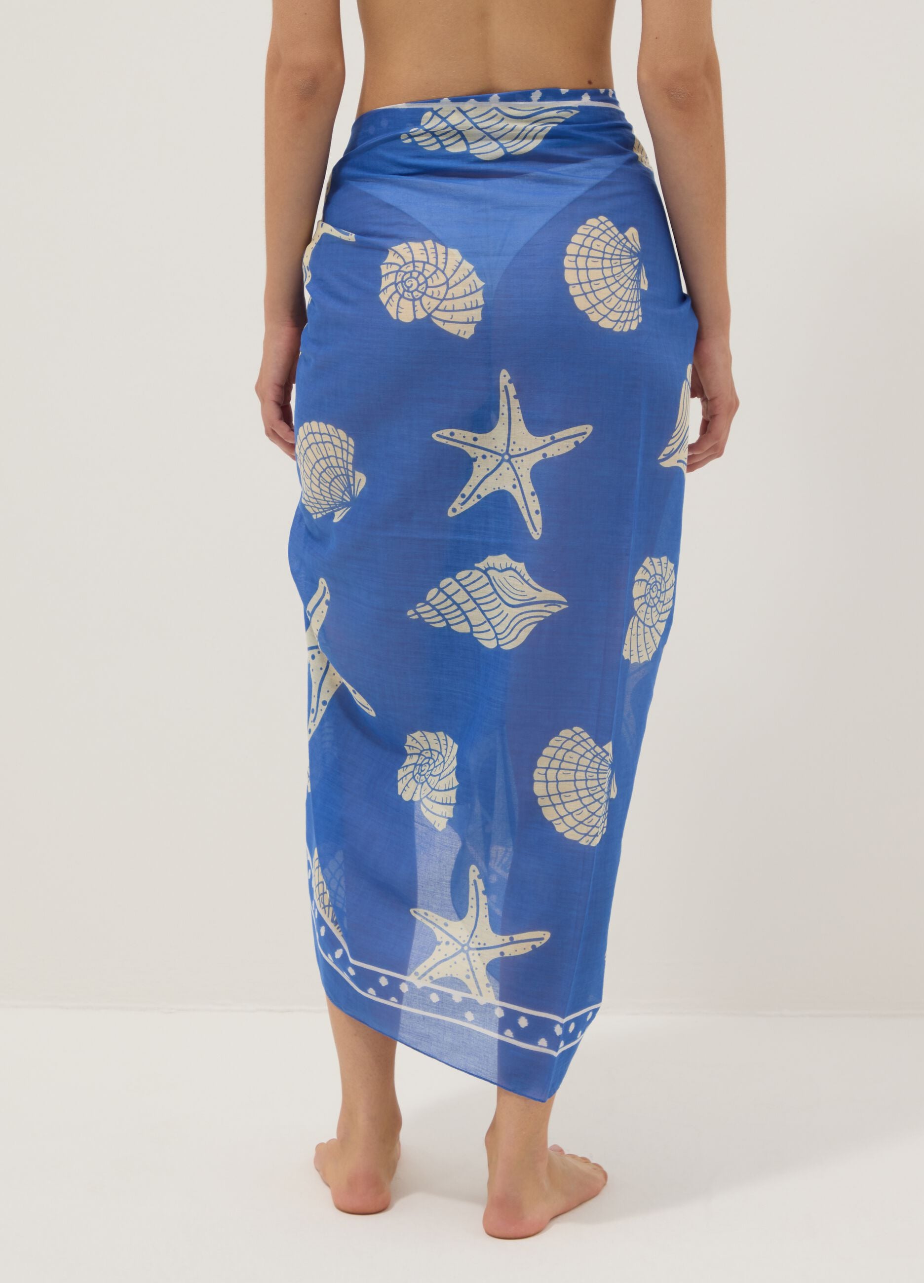 Blue pure cotton pareo