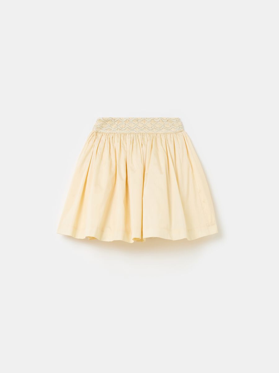 Taffeta skirt with lurex embroidery_0