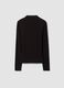 T-shirt marrone in viscosa, seta e lana elasticizzata girocollo regular fit_6