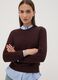Brown cable-knit crew-neck jumper, regular fit_0