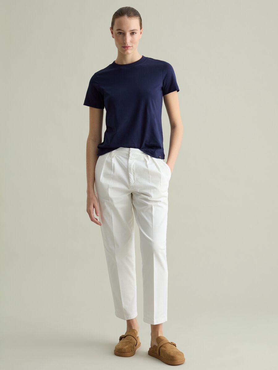 Cotton T-shirt with round neck_1