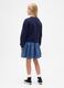 Blue Dress with Denim Skirt for Girls_1