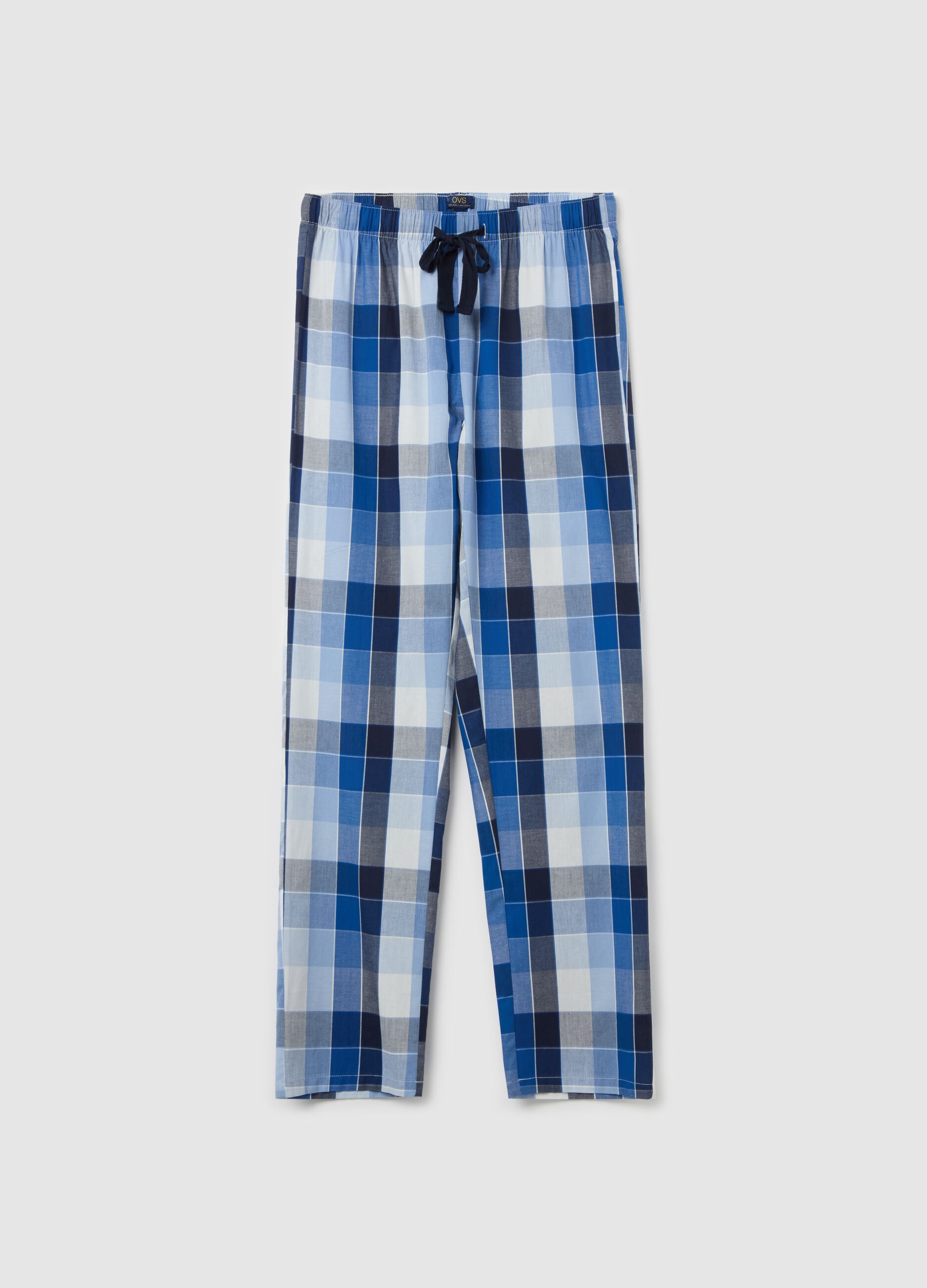 Pyjama trousers with print in cotton