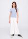 White trousers in denim with wide legs_0