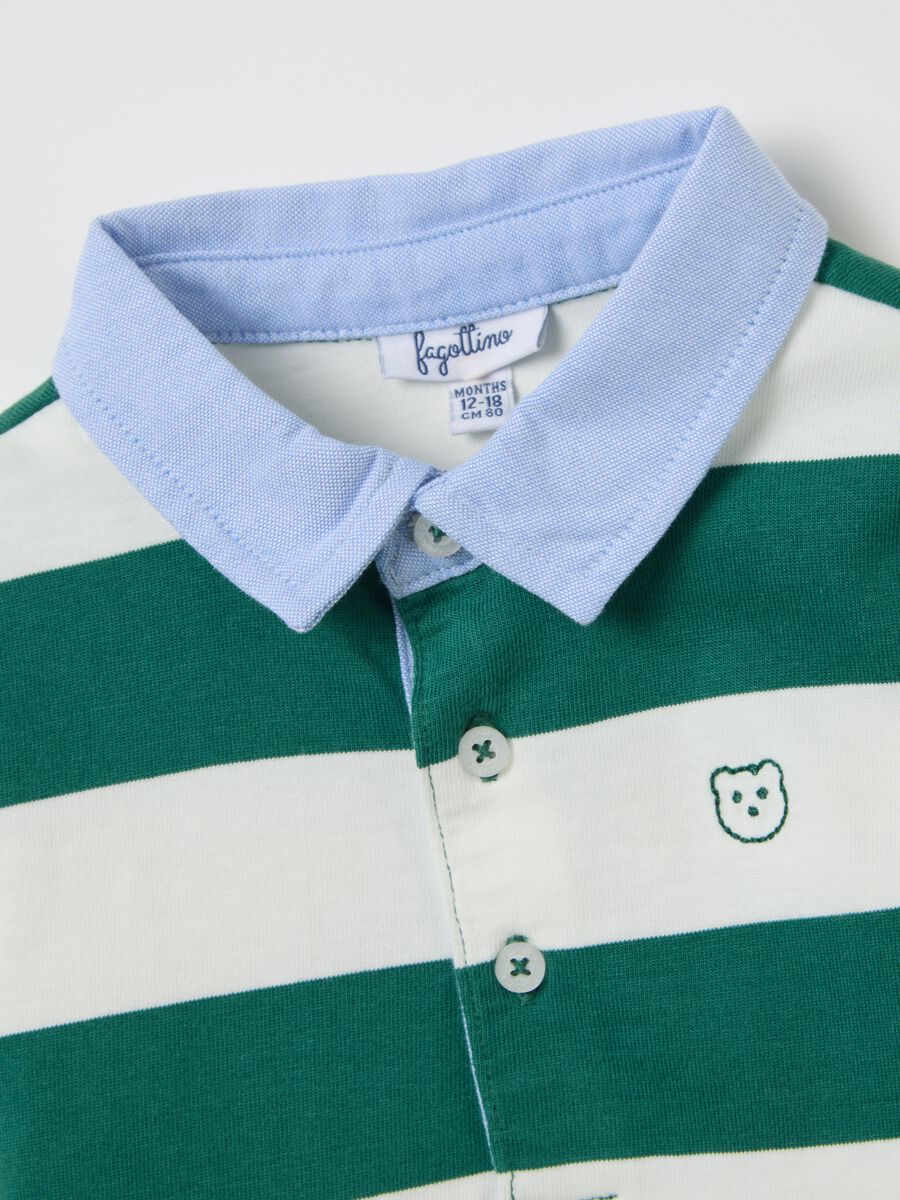 Children's Polo in Pure Multicolour Cotton Regular Fit_2