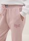 Pink cotton blend regular fit trousers with Everlast logo_3