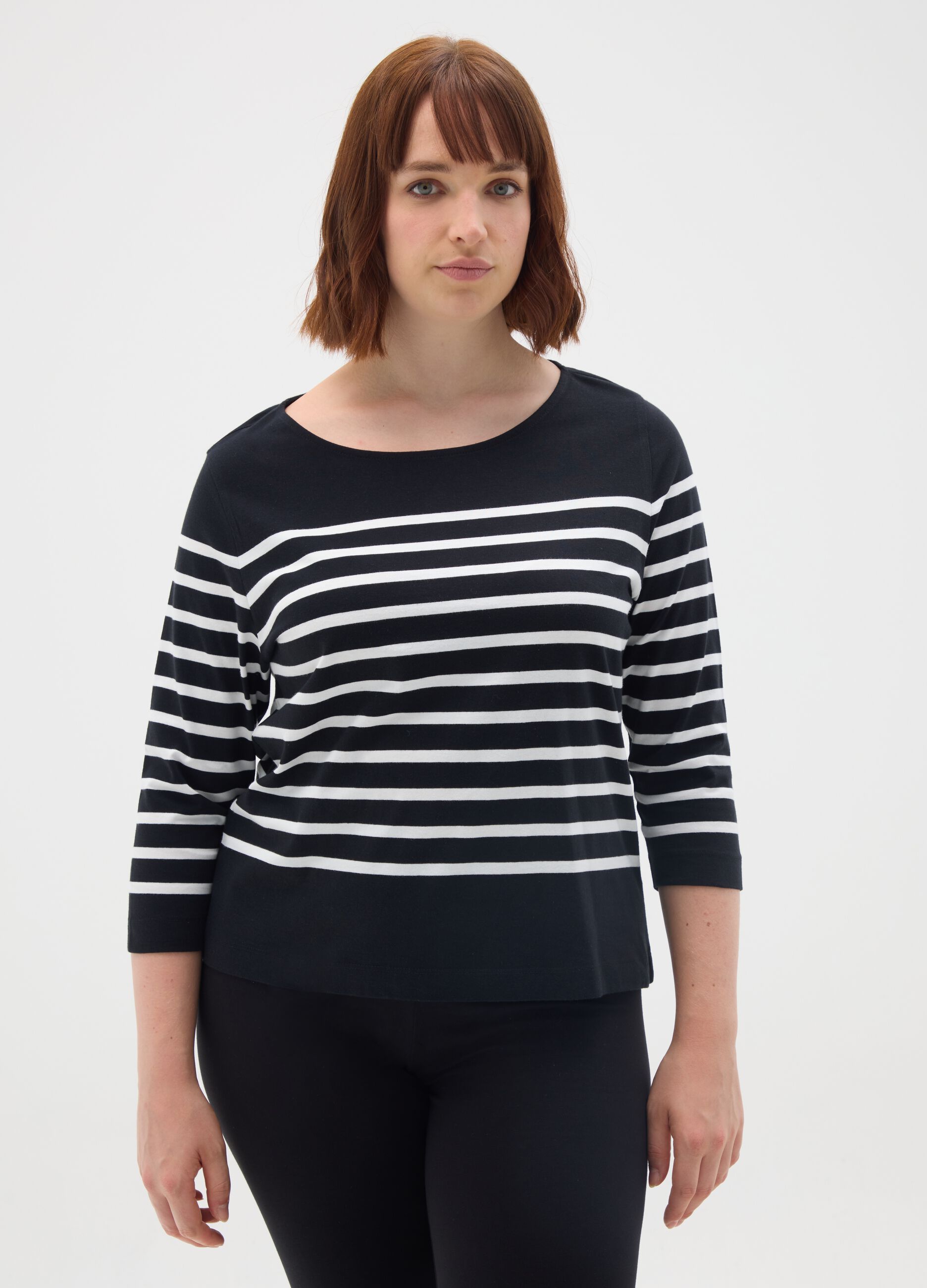 Multicolour pure cotton jumper, regular fit