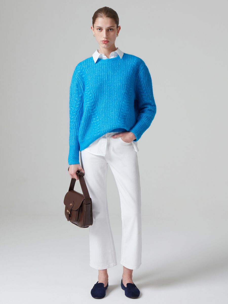 Pullover girocollo a coste inglesi_0
