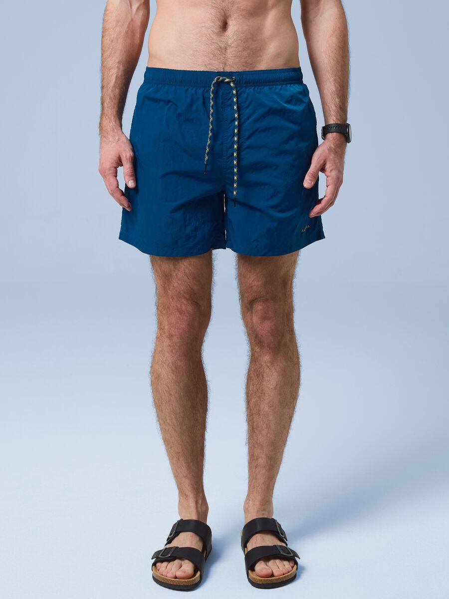 Costume boxer ALTAVIA SAILNG blu con vita elasticizzata_1