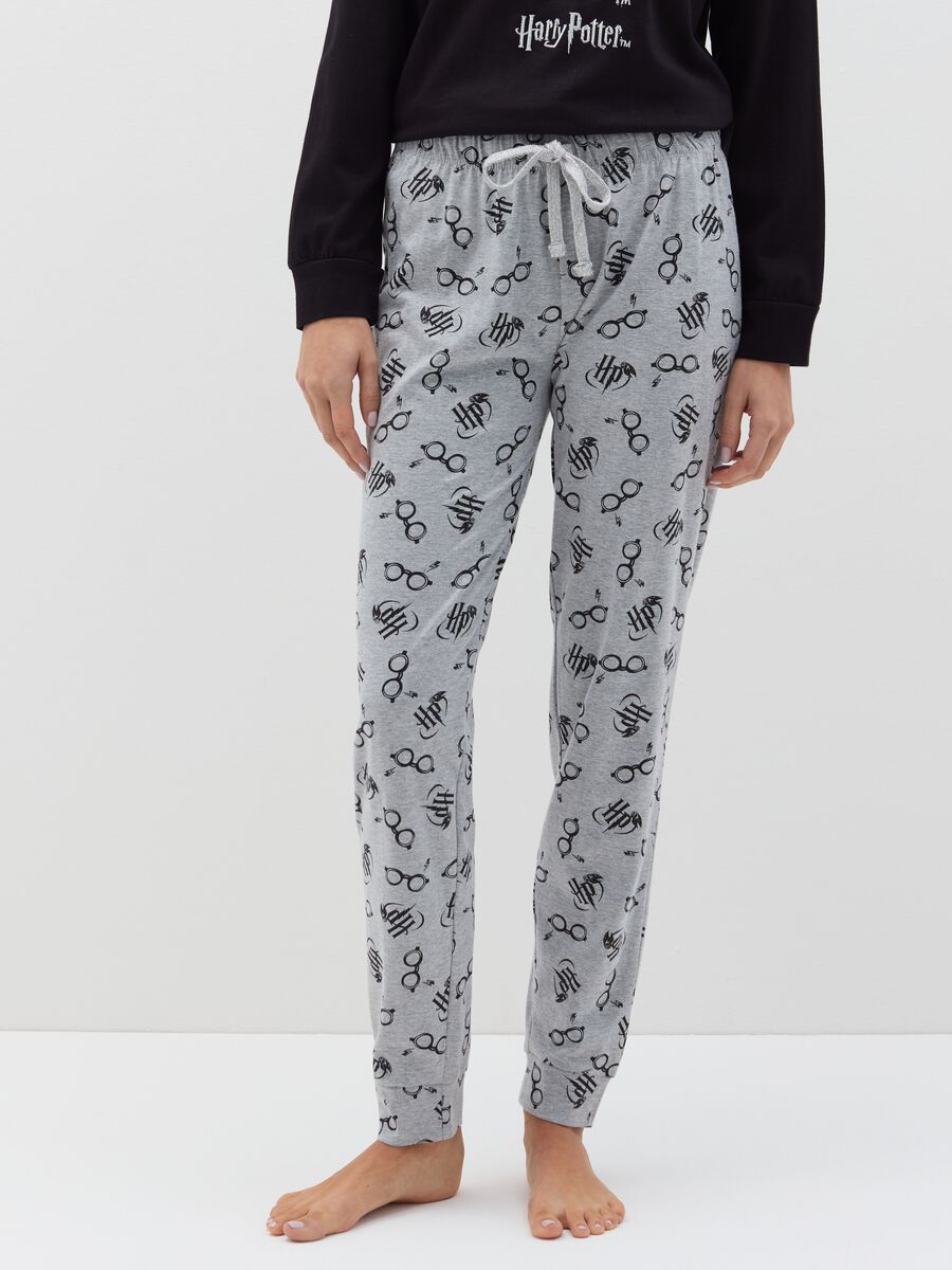 Full-length pyjamas with Harry Potter embroidery and print_2