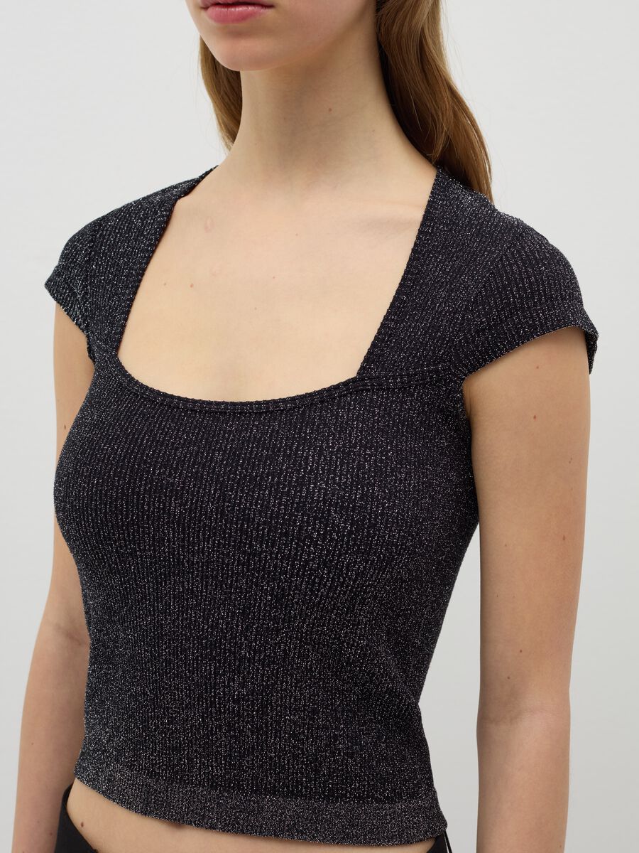 Lurex T-shirt with square neck_3