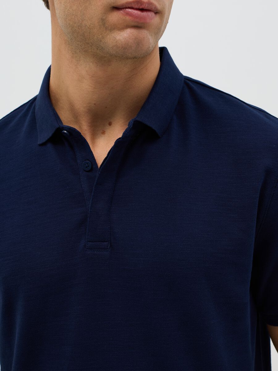 Regular-fit polo shirt in jersey slub_3