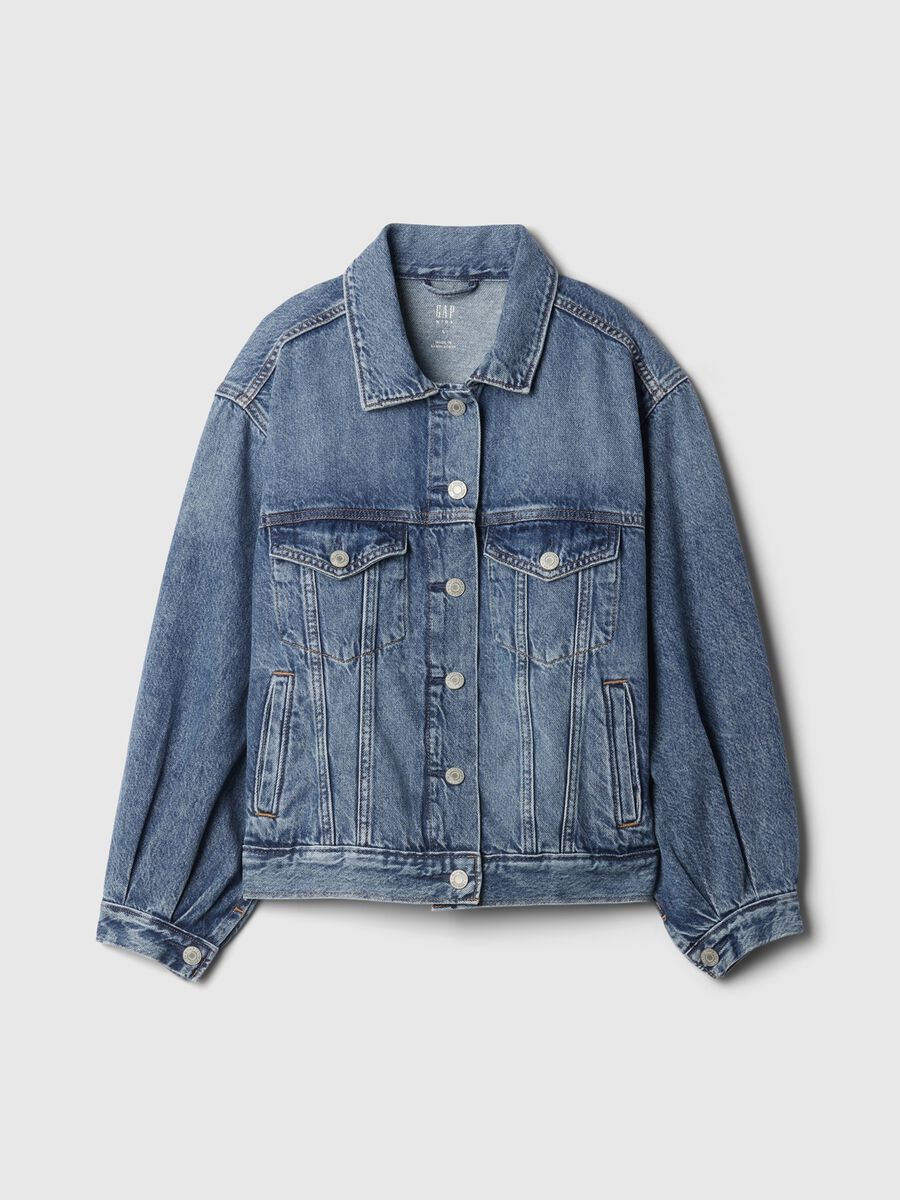 Short jacket in acid wash denim_3