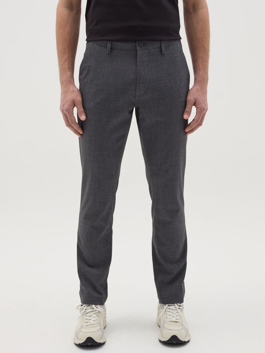 Jogger trousers with drawstring inside_1