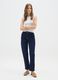 Regular fit blue denim trousers in stretch cotton_0