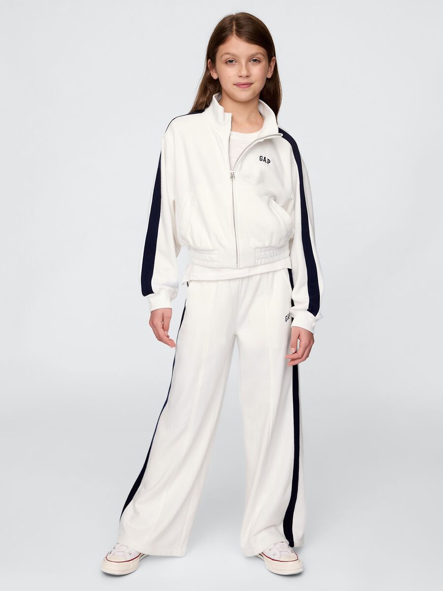 White wide-leg trousers GAP Kids_0