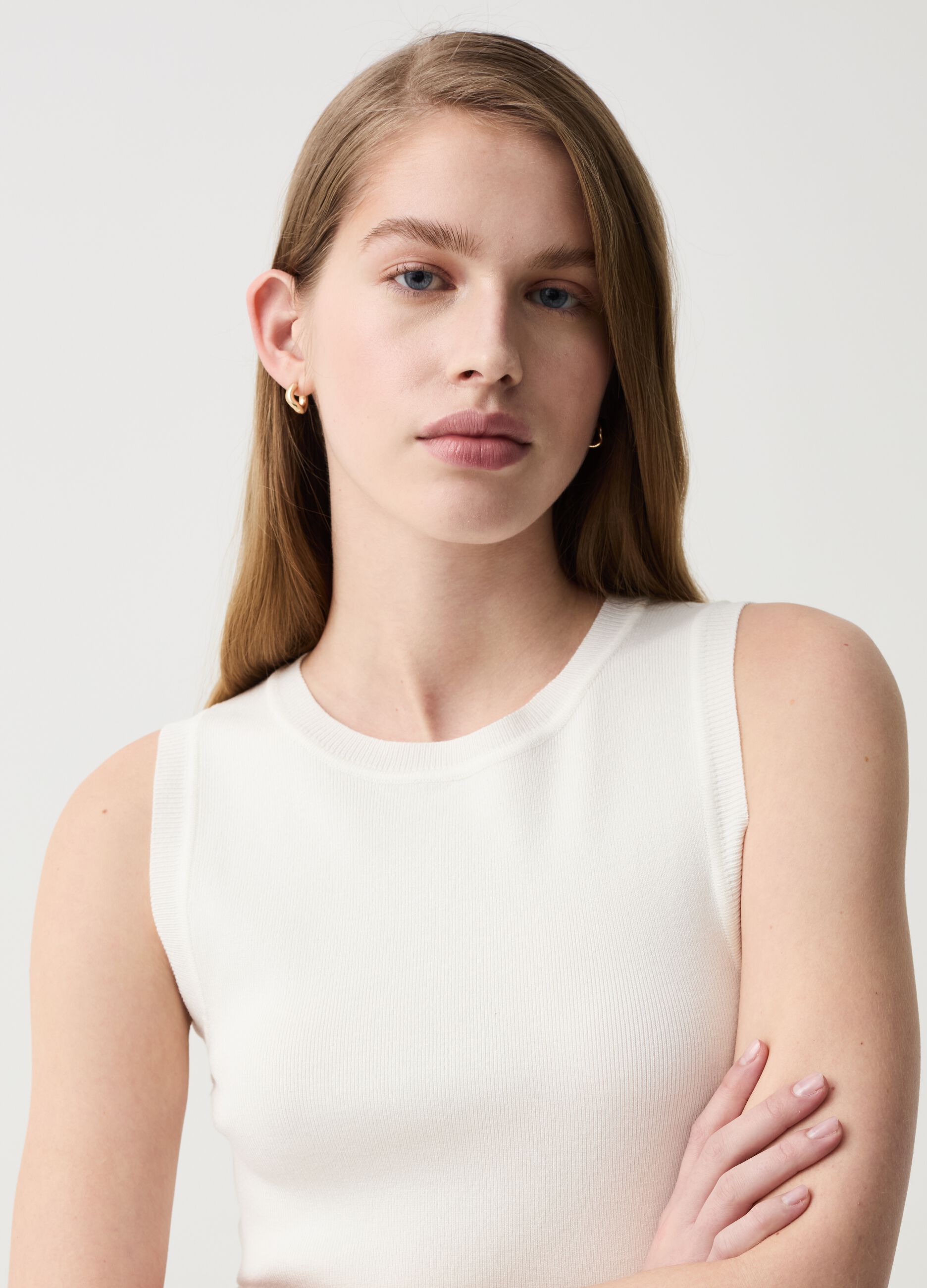 Solid colour tank top