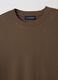 Regular Fit Brown Pure Cotton T-shirt_5