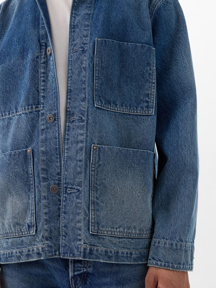 Short relaxed-fit jacket in denim_4