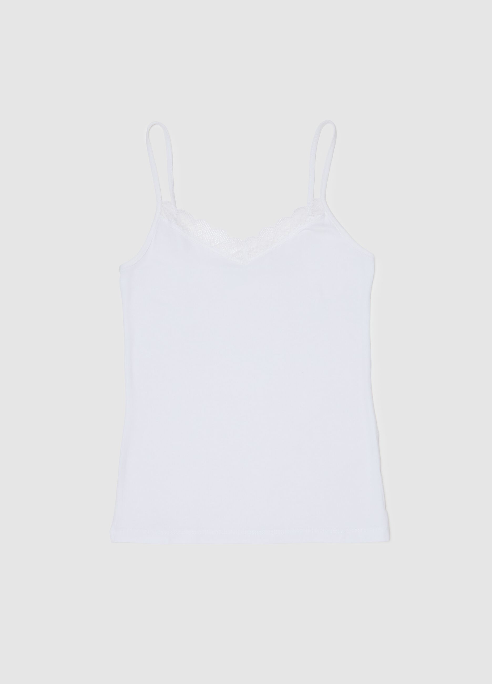 White regular-fit viscose blend vest