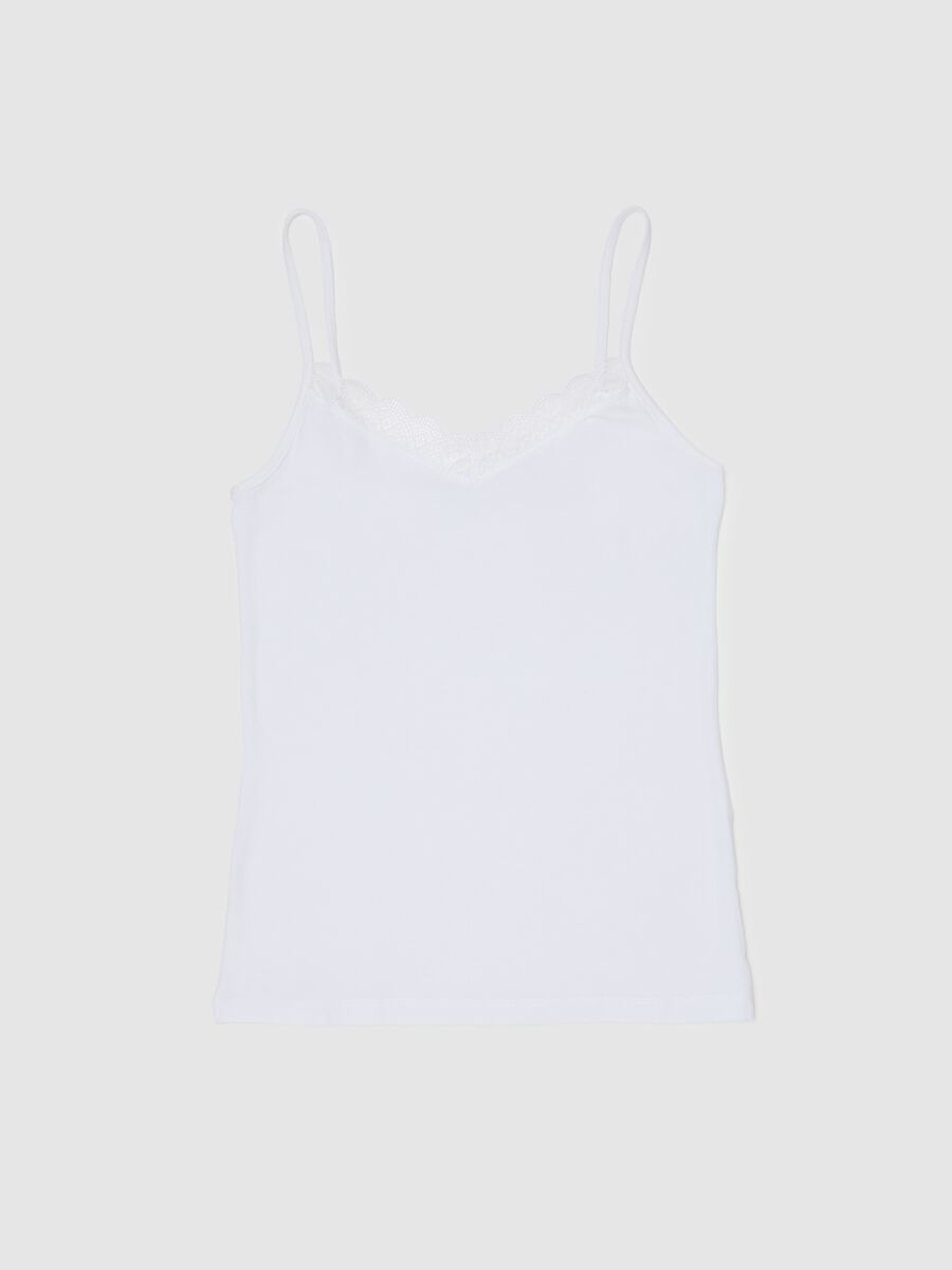 White regular-fit viscose blend vest_0