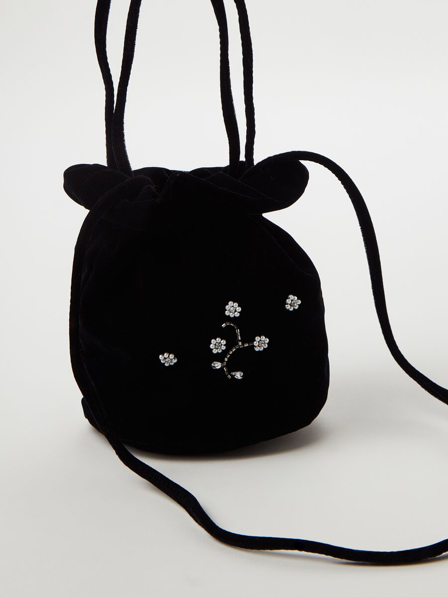 Borsetta in velour con perline e strass_1