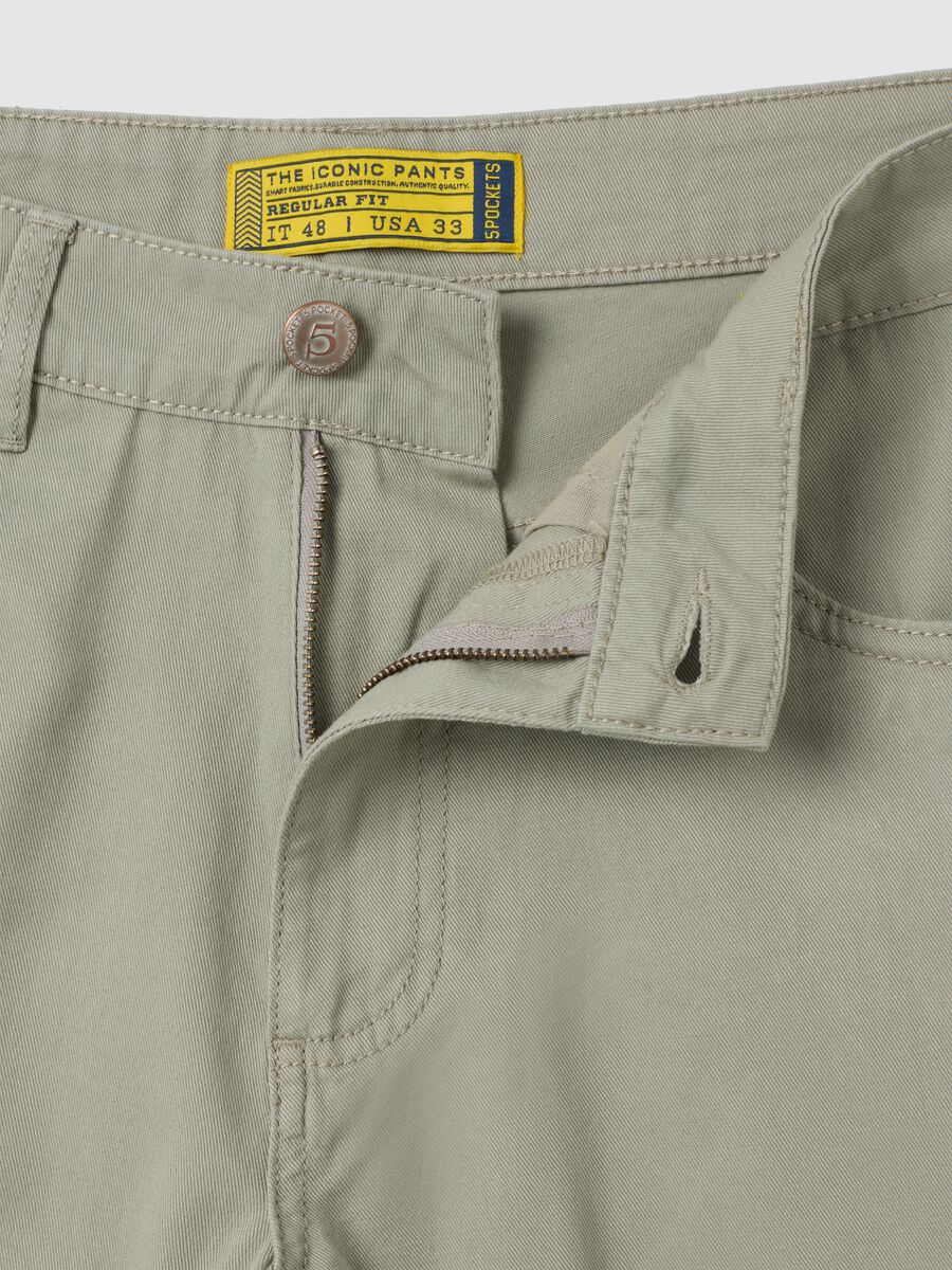 Men's green pure cotton regular fit shorts_1