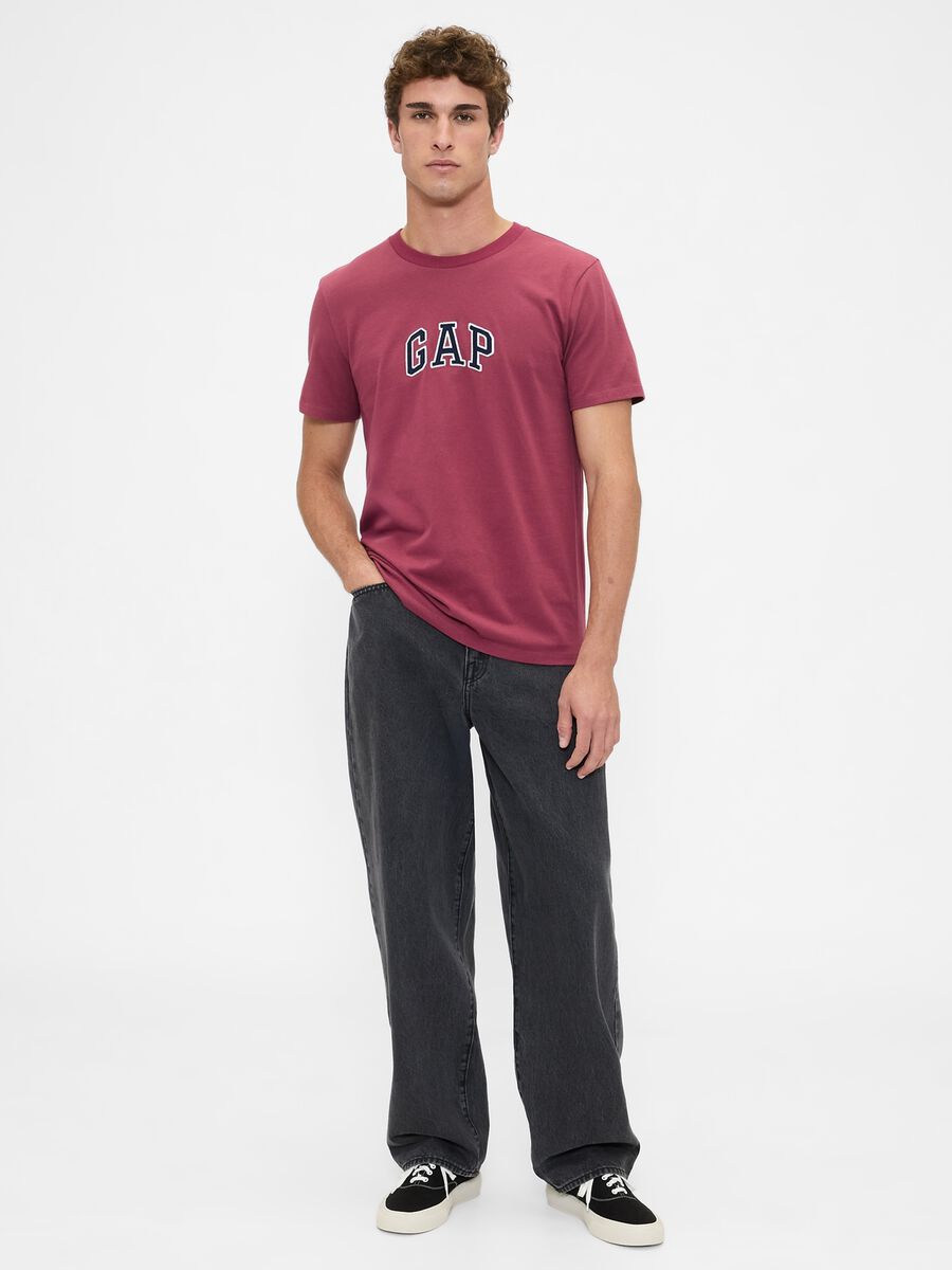 Pink cotton t-shirt with logo_2