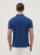 Regular fit short sleeve polo shirt in pure blue cotton_2