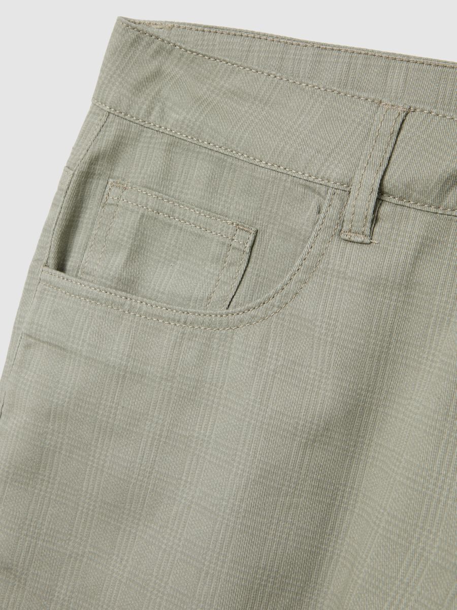 Men's Green Regular Fit Pure Cotton Shorts_5