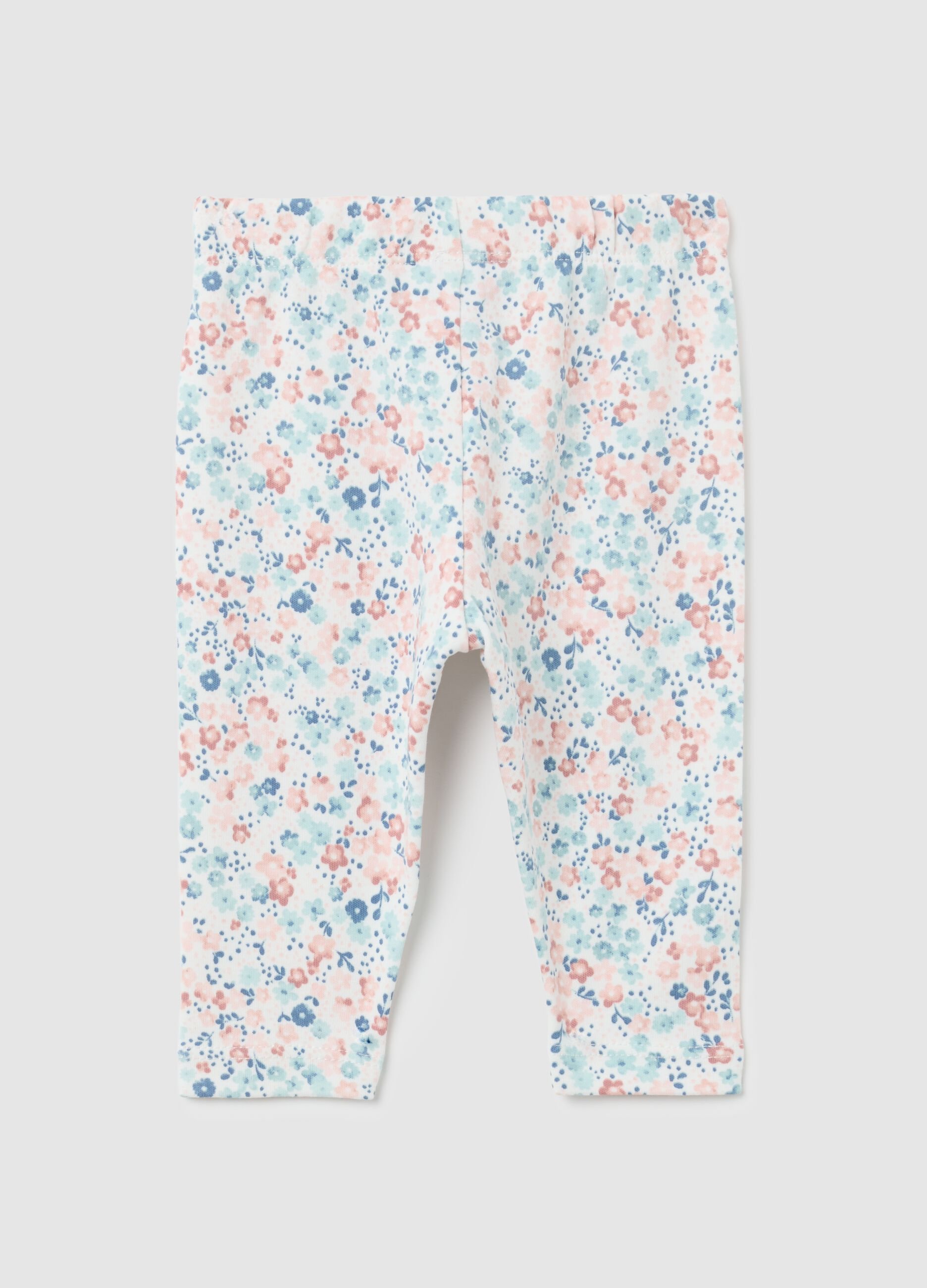 Leggings da neonata in puro cotone multicolor slim fit