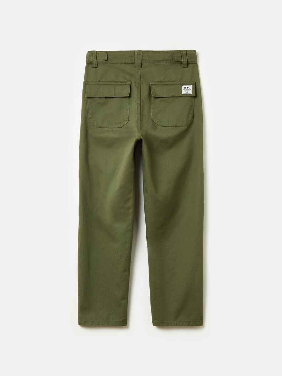 Straight-fit trousers in cotton_1