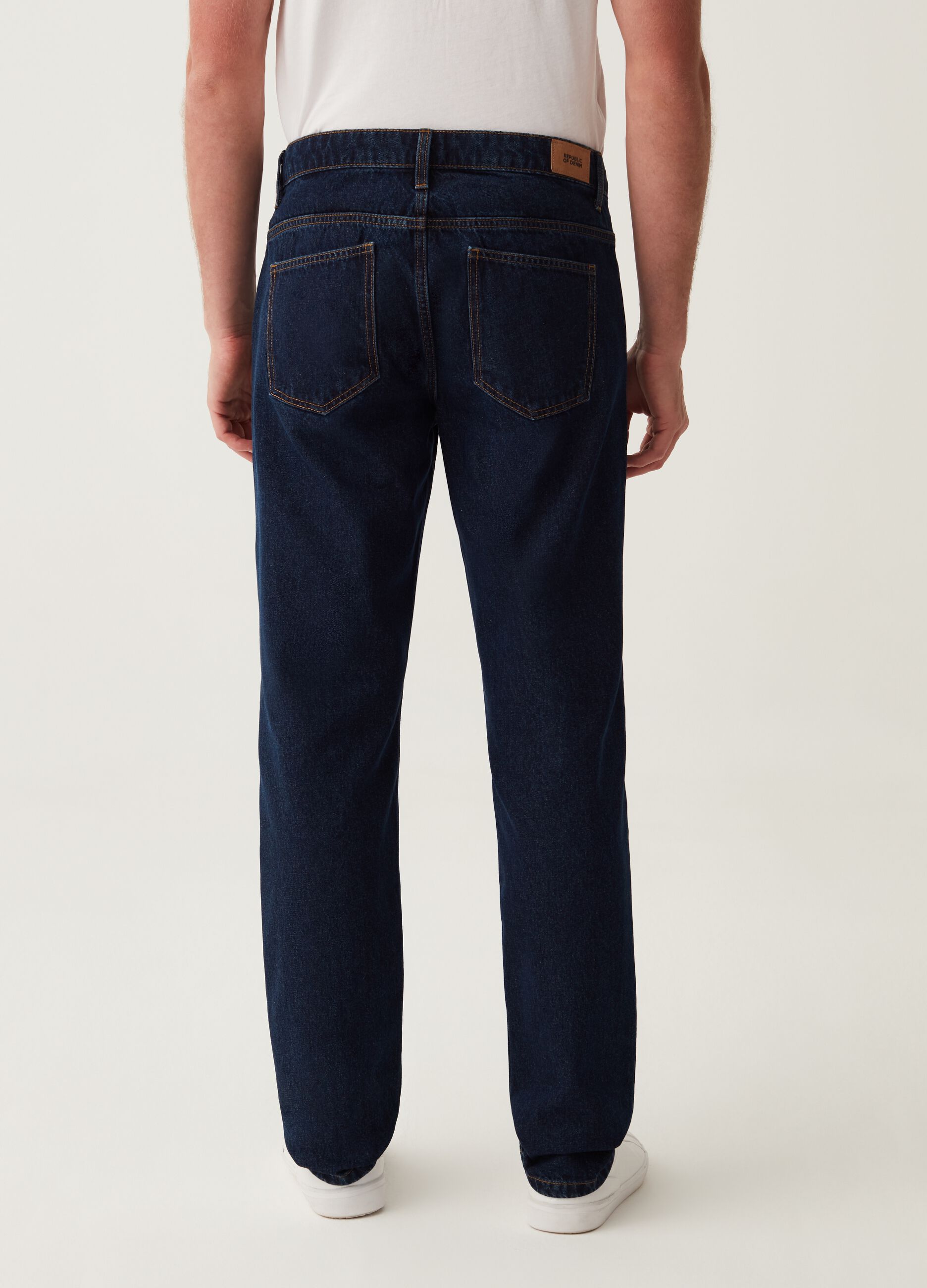 Jeans slim fit acid wash cinque tasche_2